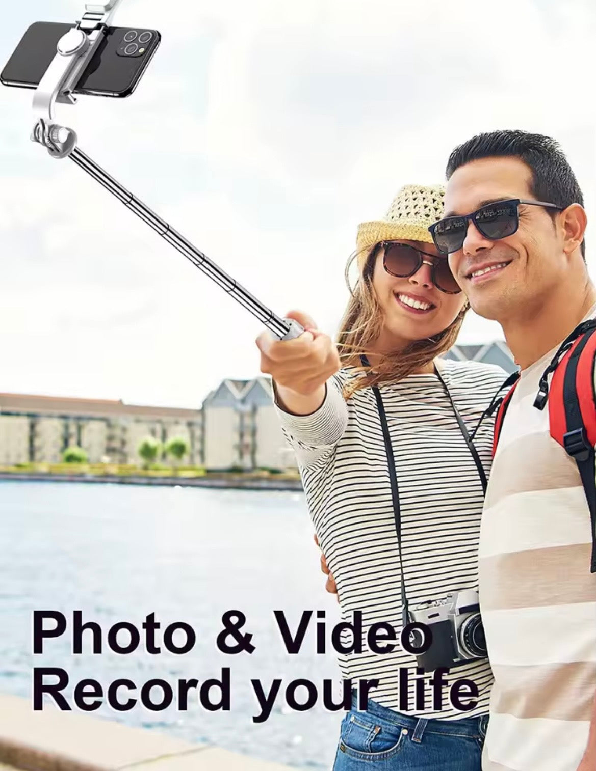 61-in Cellphone Selfie Stick with Wireless Remote, Upgraded Stable Tripod Stand, Tech Accessories for iPhone 17/16/15/14/13 & Android, Travel-Friendly Videography Equipment