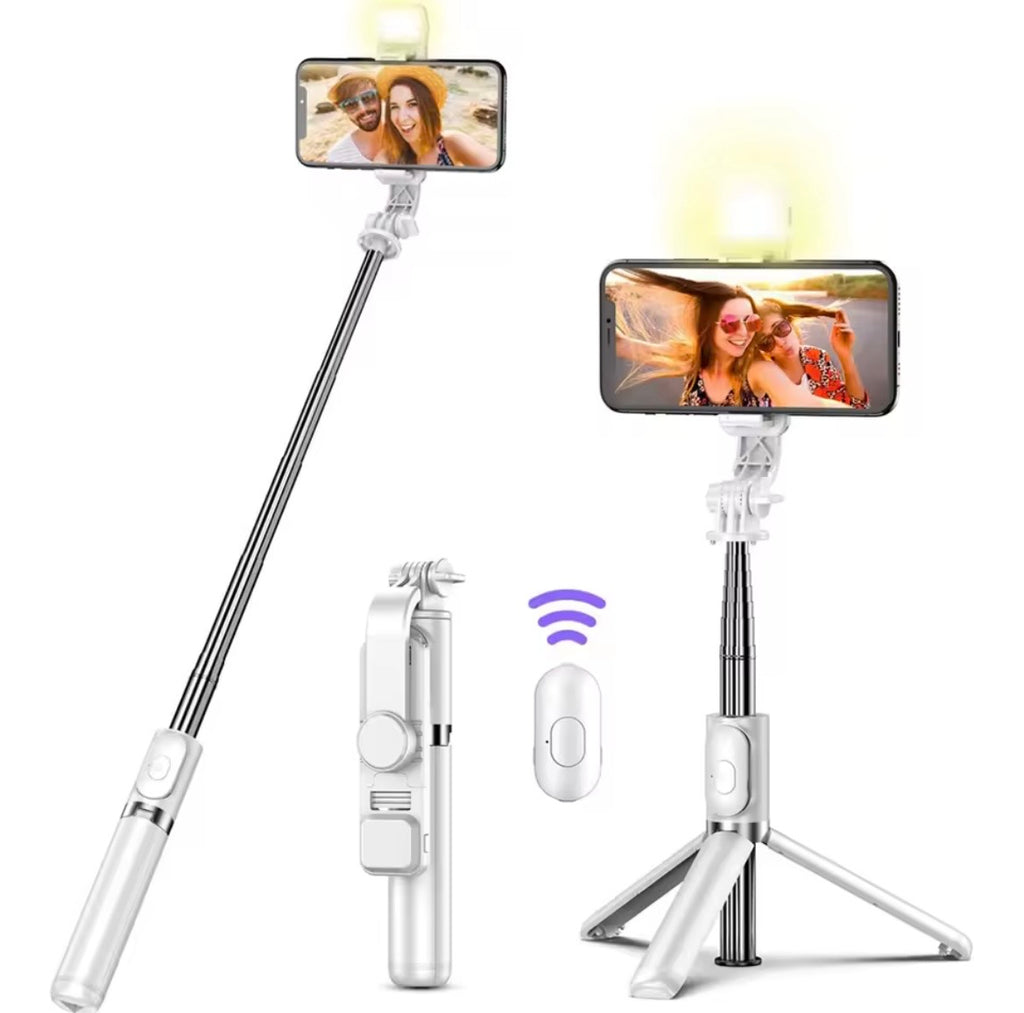 61-in Cellphone Selfie Stick with Wireless Remote, Upgraded Stable Tripod Stand, Tech Accessories for iPhone 17/16/15/14/13 & Android, Travel-Friendly Videography Equipment