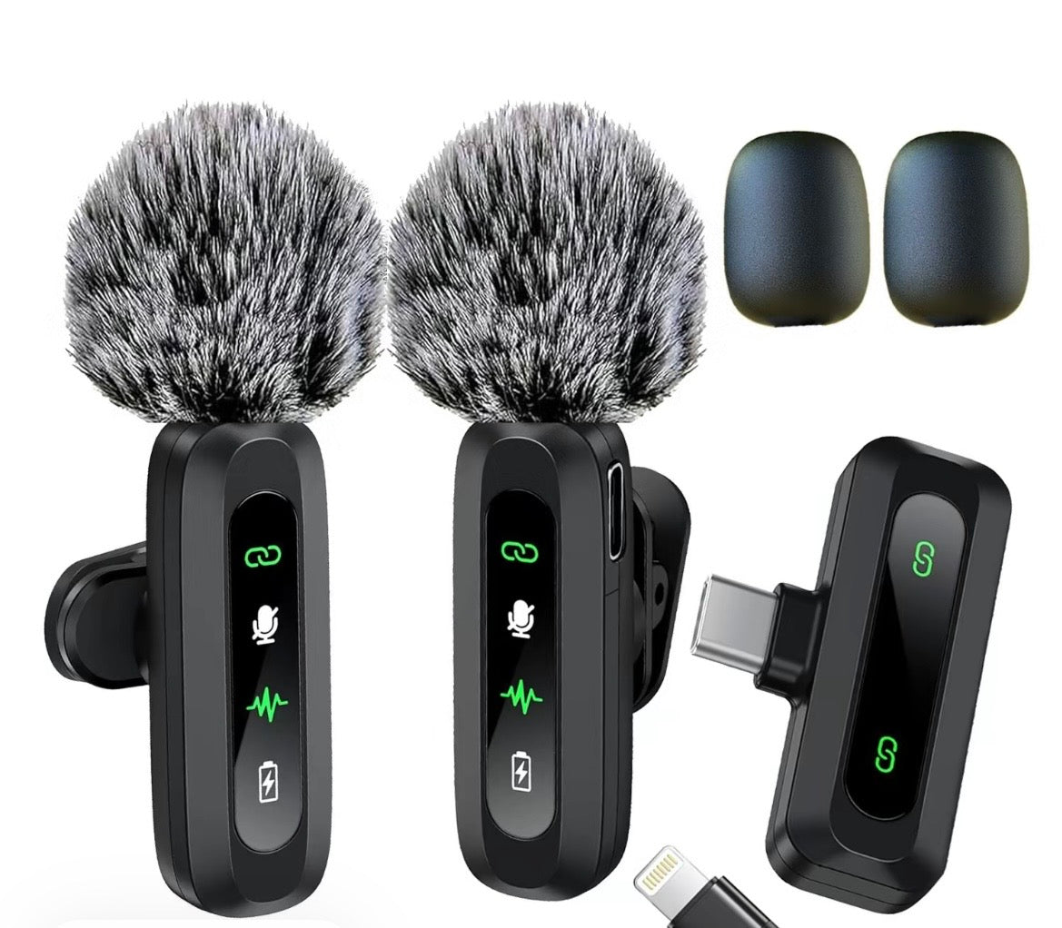 HITOZON Professional Wireless Lavalier Microphone - Rechargeable Lapel Mic with Lightning, Built-in Li-ion Battery, Multi-Device Compatibility, Manufacturer Warranty for iPhone, Android, Cameras, Plug-and-Play Omnidirectional Condenser for Video Recording