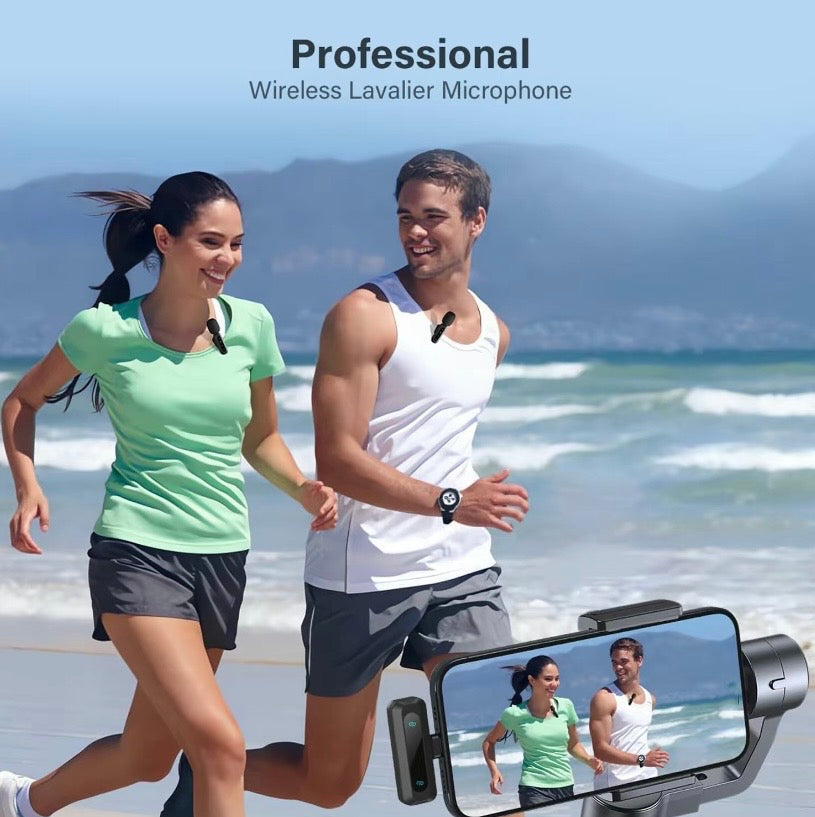 HITOZON Professional Wireless Lavalier Microphone - Rechargeable Lapel Mic with Lightning, Built-in Li-ion Battery, Multi-Device Compatibility, Manufacturer Warranty for iPhone, Android, Cameras, Plug-and-Play Omnidirectional Condenser for Video Recording